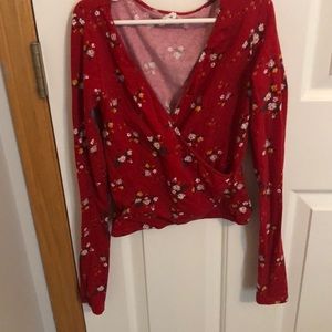 Long sleeve red shirt